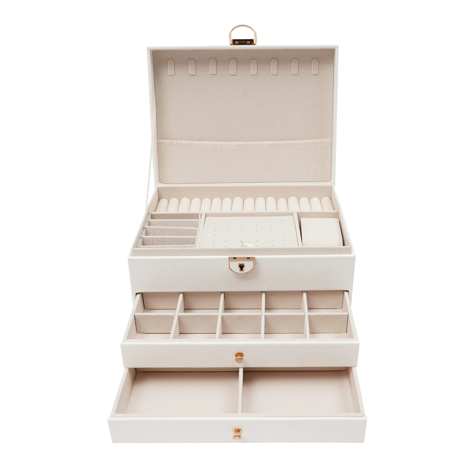 Jewelry And Watches Stores - 3 Tiers Jewelry Storage Box, Sunglass