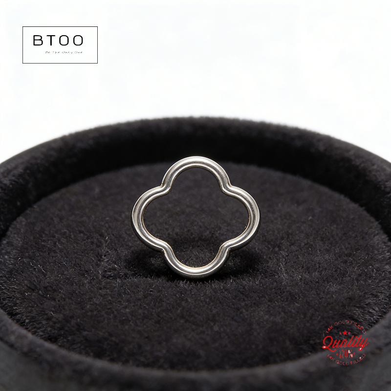 Sterling Silver Ring - Sterling Silver Flower Connectors Pendants Clover