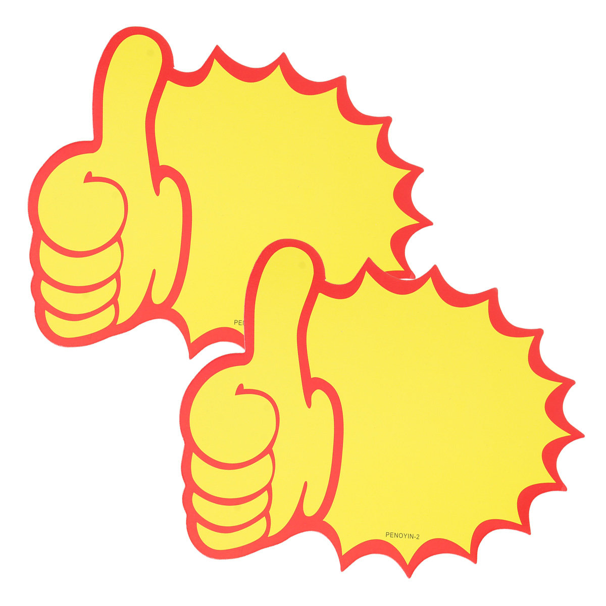 Jewelry And Watches Stores - 100Pcs Thumb Shaped Yellow Paper Price
