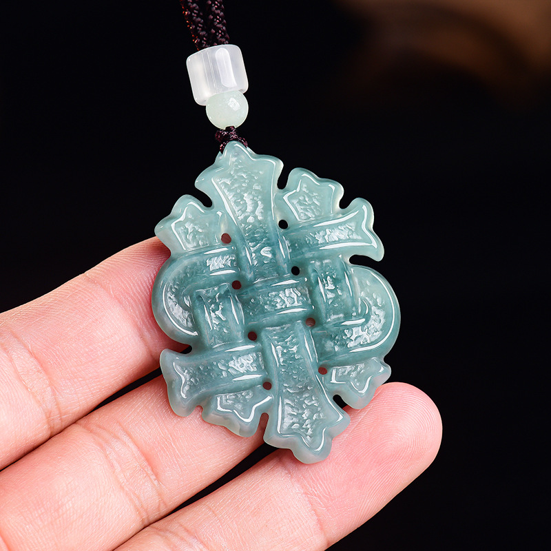 Jewelry & Watches Sp Z Oo Ul Frezerów 3 - Natural Burmese Jadeite Chinese Knot Pendant