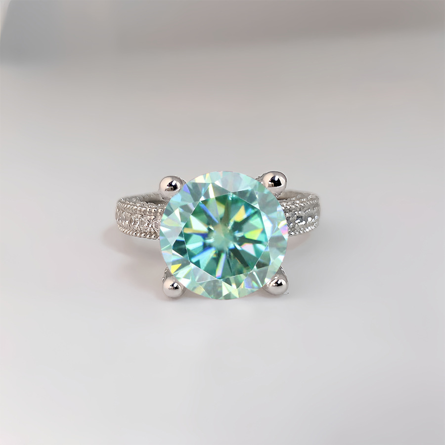 5 Carat Real Moissanite Diamon - đánh giá và giá Sterling Silver Ring