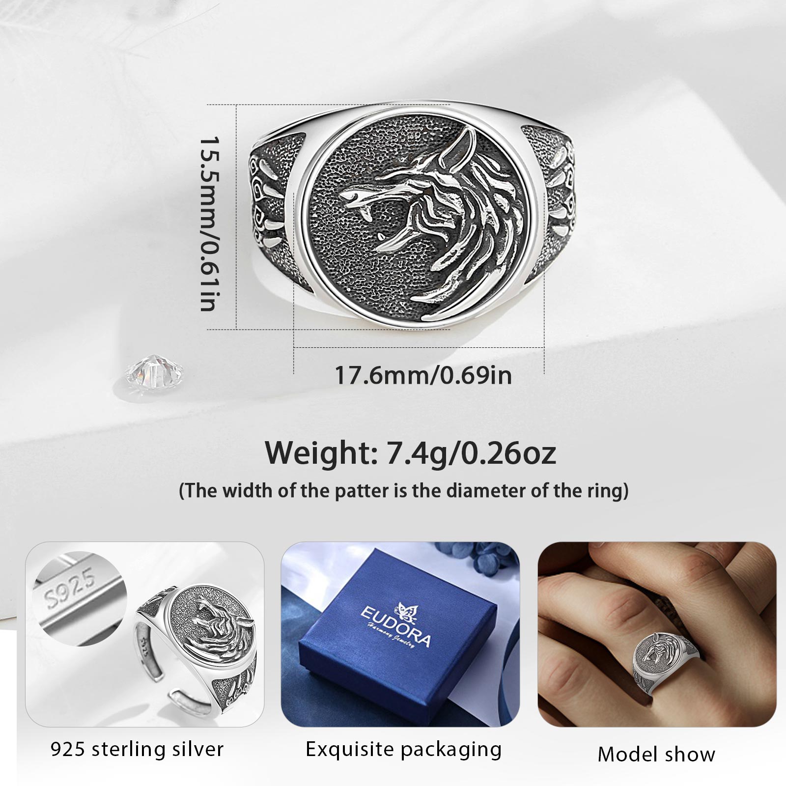 Eudora 925 Sterling Silver Vik - đánh giá và giá Wolf Jewelry & Watches Tampa Reviews