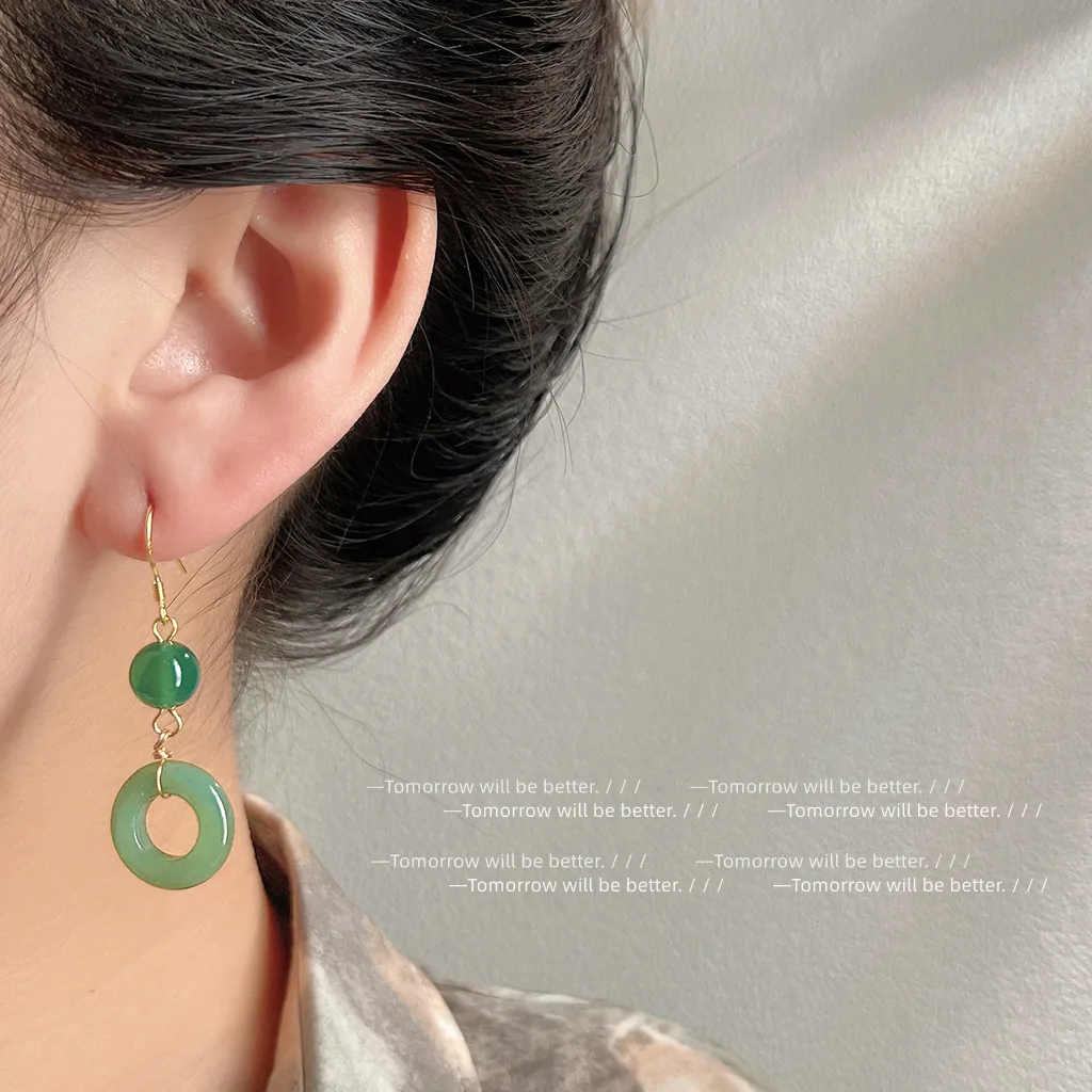 Green Real Jade Ring Earrings  - đánh giá và giá Sterling Silver Ring