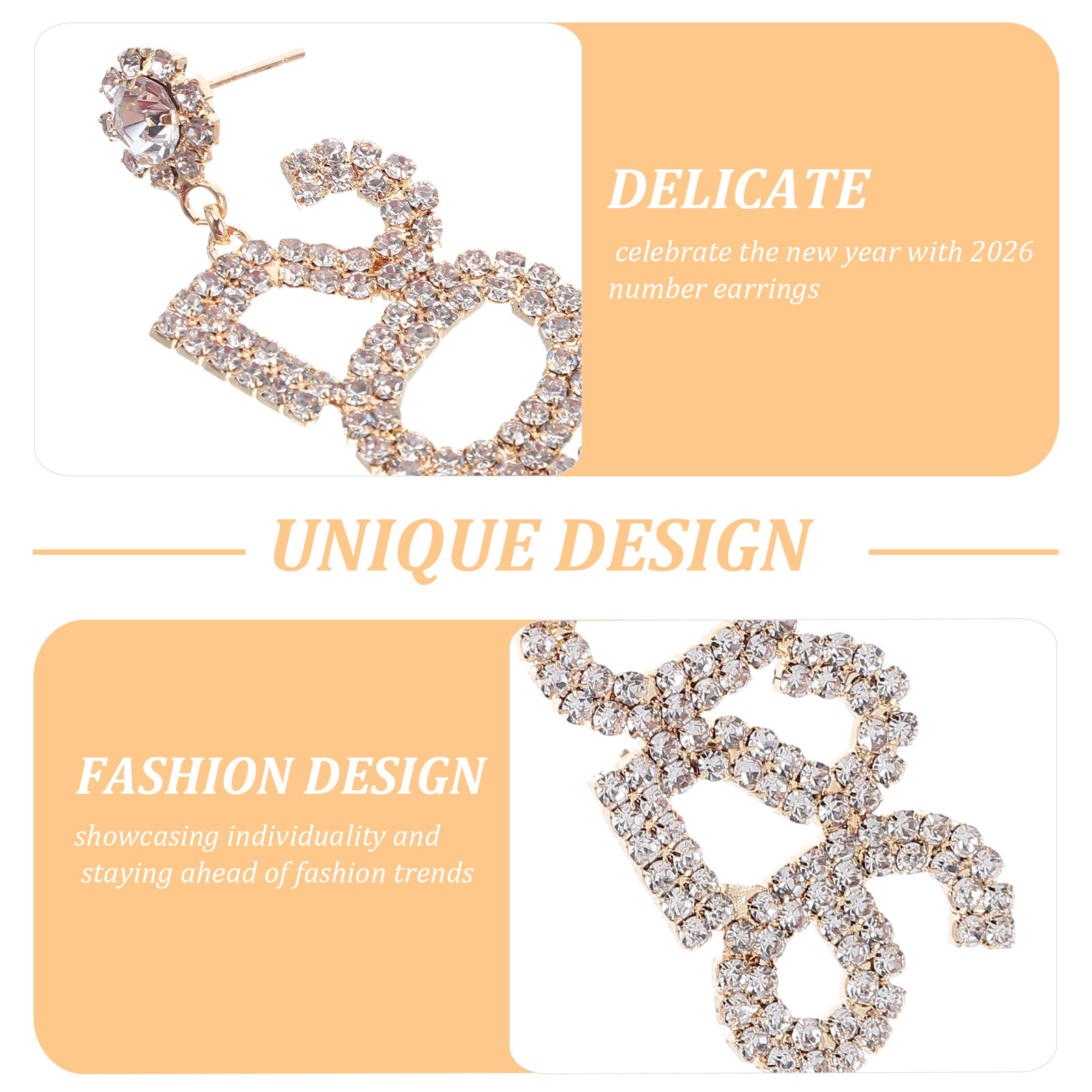 2026 Number Rhinestone Earring - đánh giá và giá Eve Jewelry & Watches Distribuidor Oficial Rolex