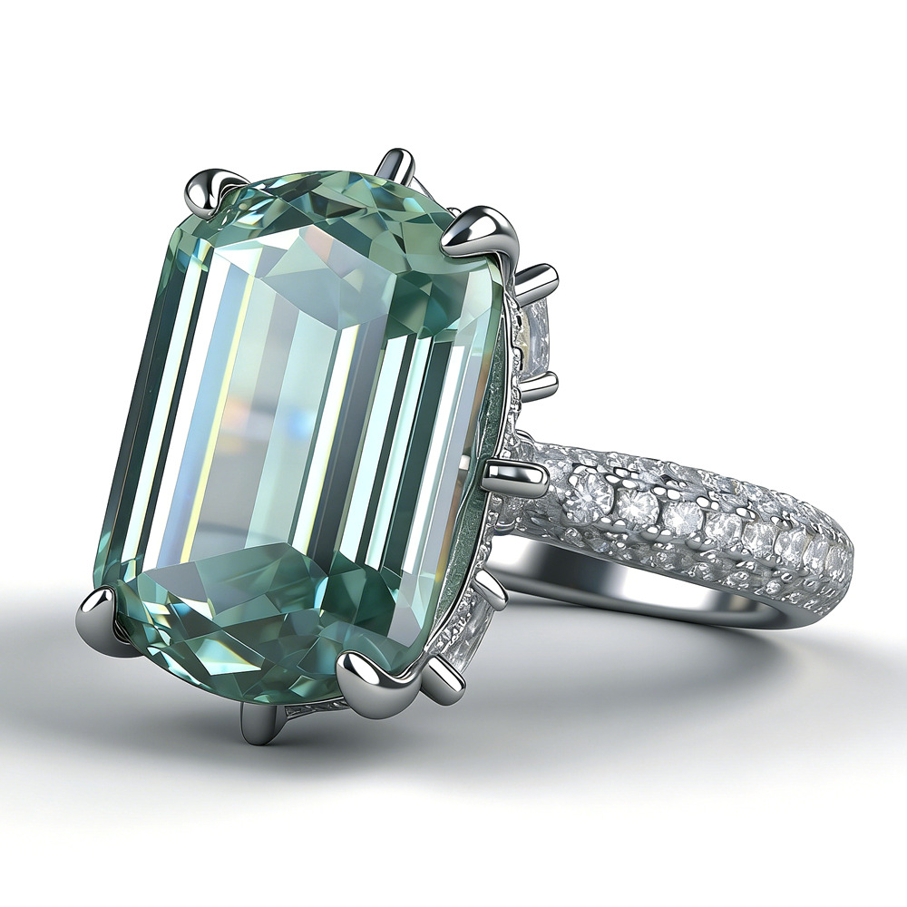 Emerald Paraiba Green s925 Ste - đánh giá và giá Sterling Silver Ring