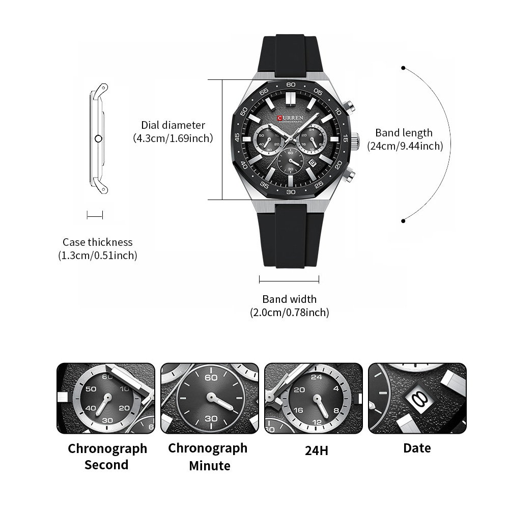 CURREN Fashion Casual Men Spor - đánh giá và giá Jewelry Watch