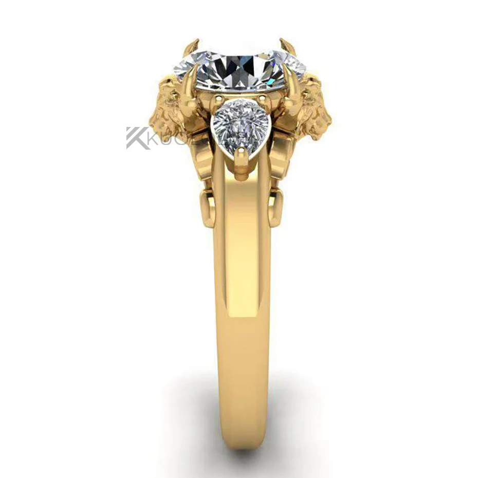 7.5MM Round D VVS1 Lion Solita - đánh giá và giá Sterling Silver Ring