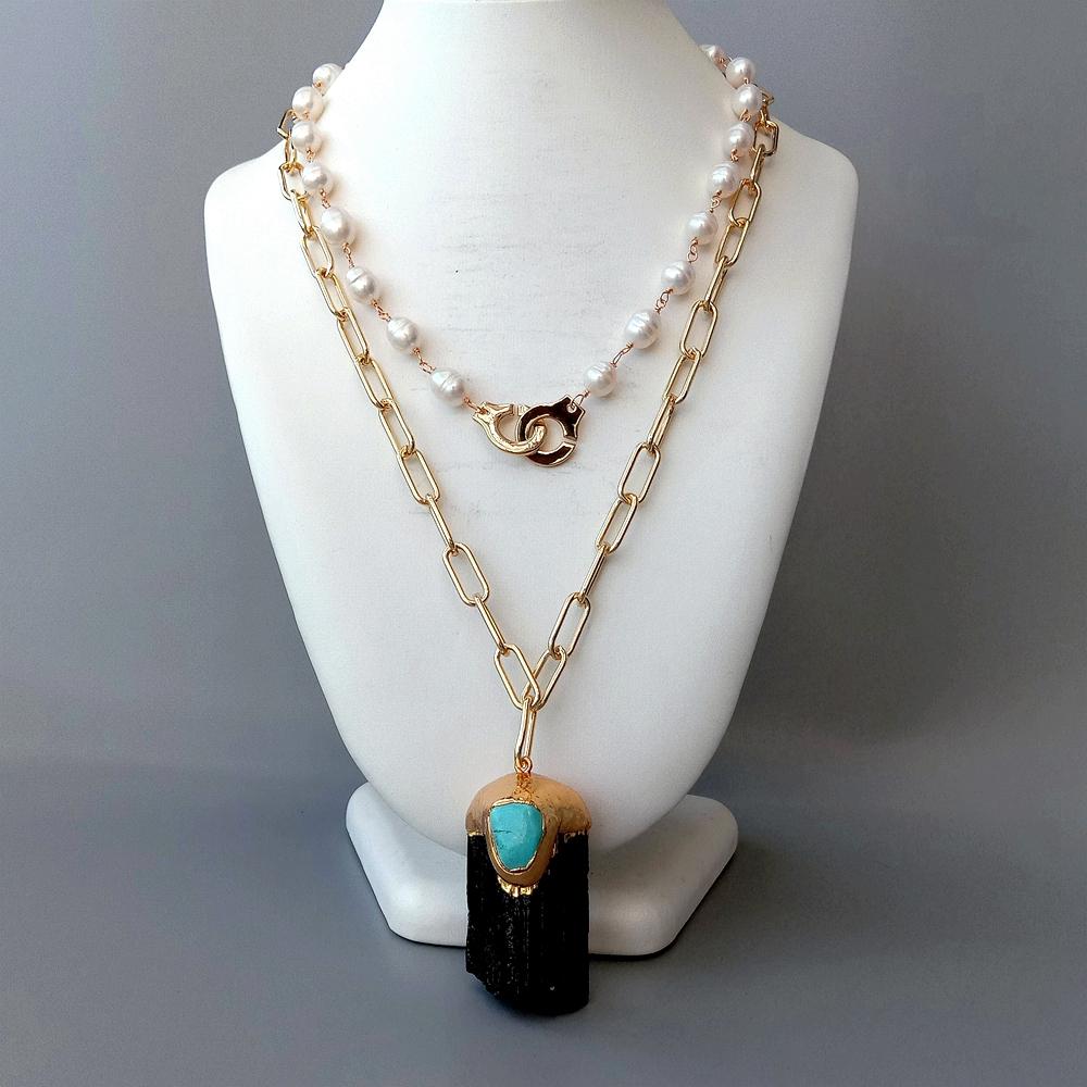 YYGEM  Freshwater White Rice F - đánh giá và giá Pearl Necklace