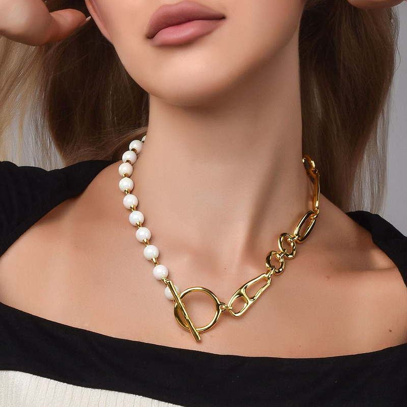 Pearl-Look Geometric Mixed-Mat - đánh giá và giá Pearl Necklace